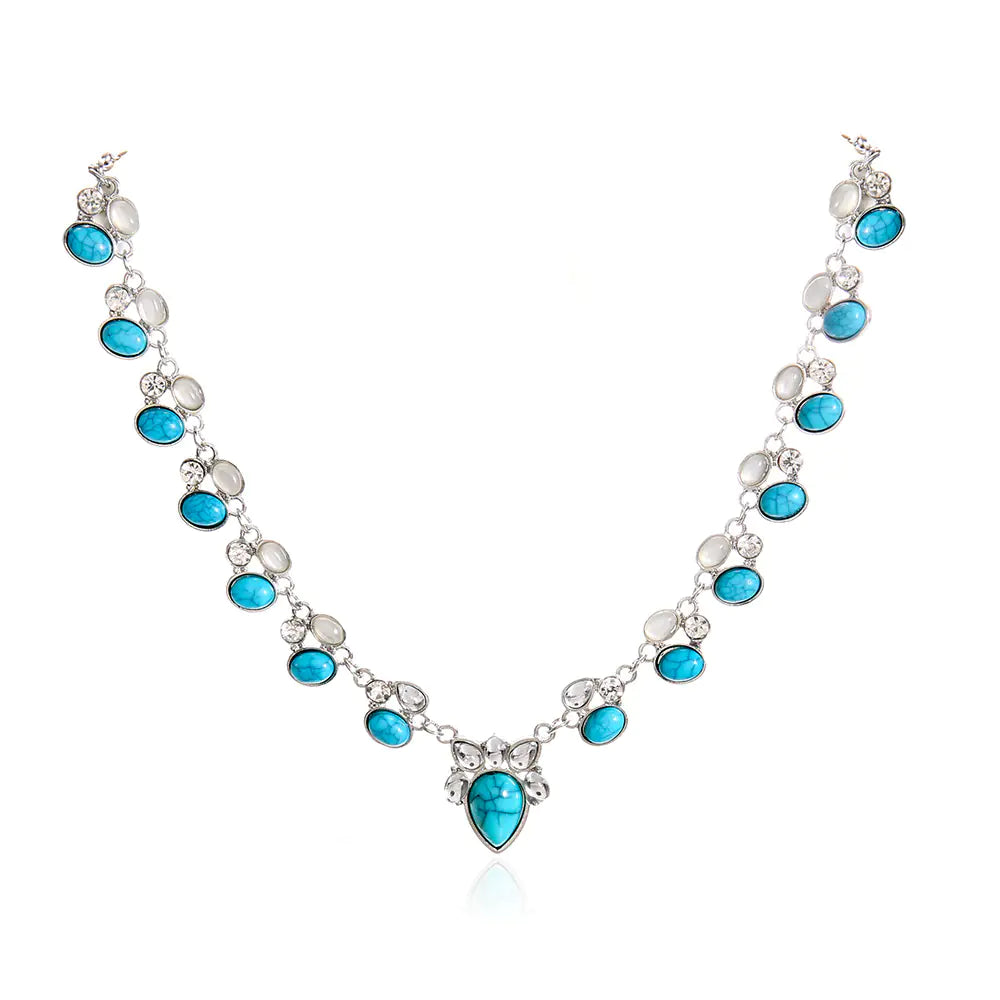 Turquoise Bloom Boho Necklace