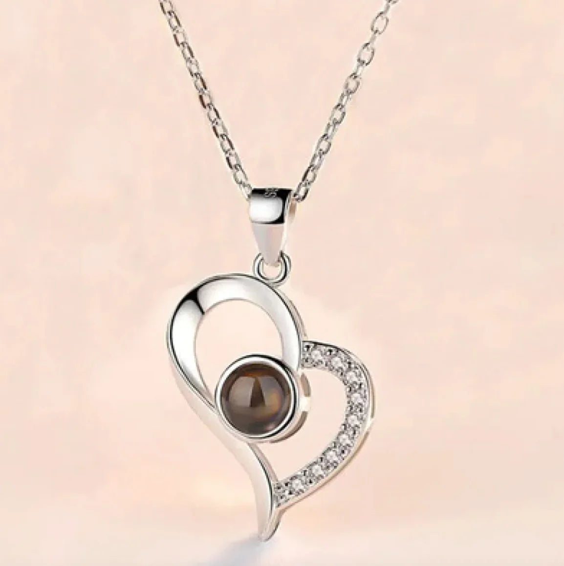 Collier dans Coffret Cadeau Rose Métallique