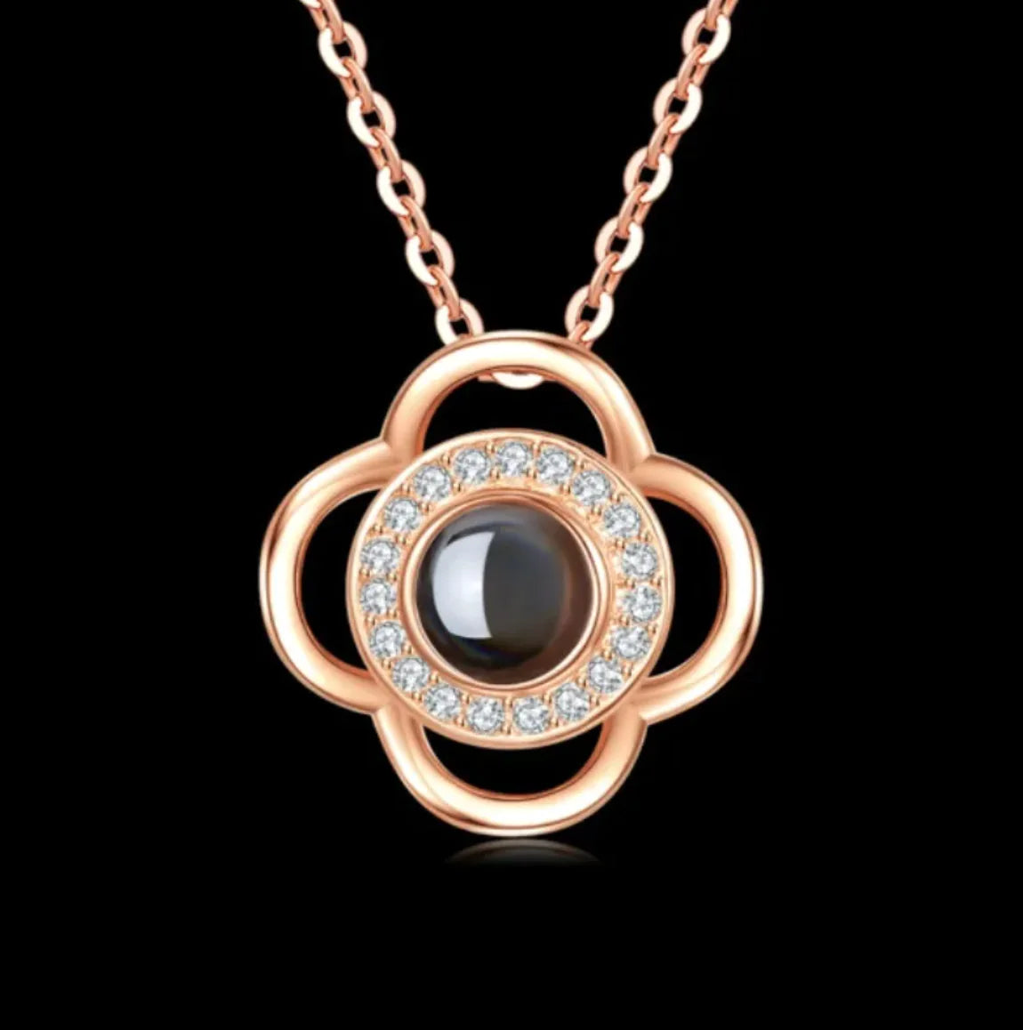 Collier dans Coffret Cadeau Rose Métallique