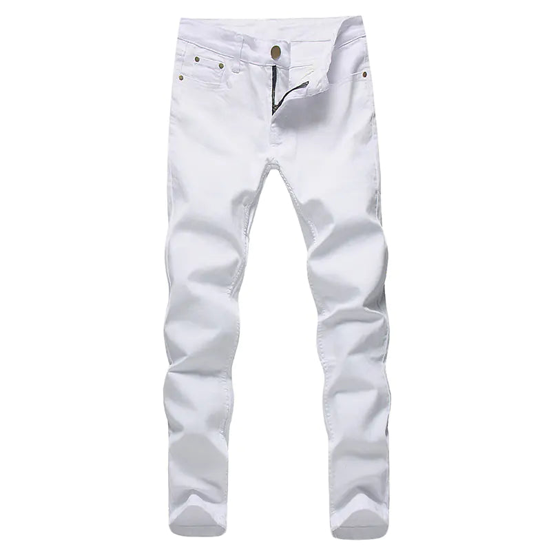 Men's Slim Fit White Pants