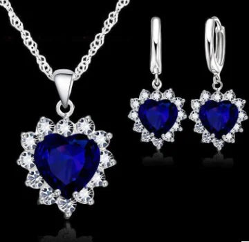 Heart Charm Jewelry Set