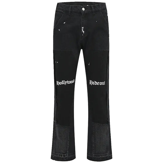 Urban Edge Heavy Wash Flares for Men