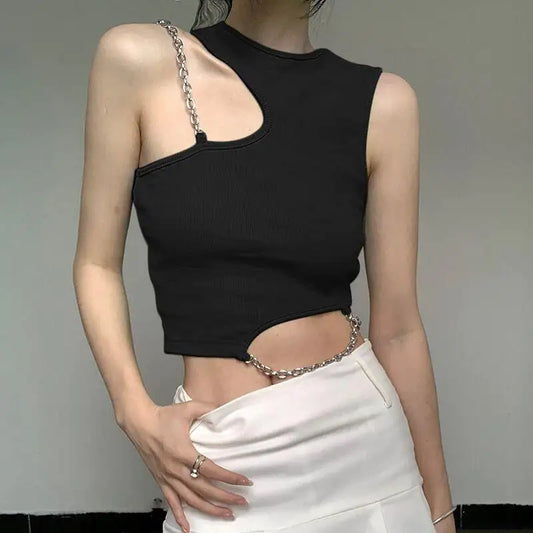 Camisole Élancée à Encolure Irrégulière