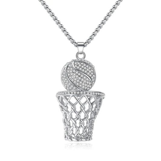 Chunky Chain Hoop Dreams Pendant Necklace