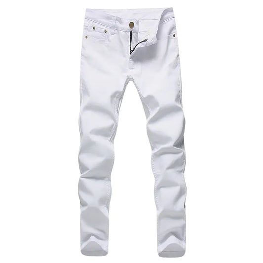 Men's Slim Fit White Pants