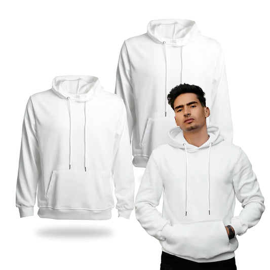 METFUIN Dual White Sublimation Hoodies 3XL