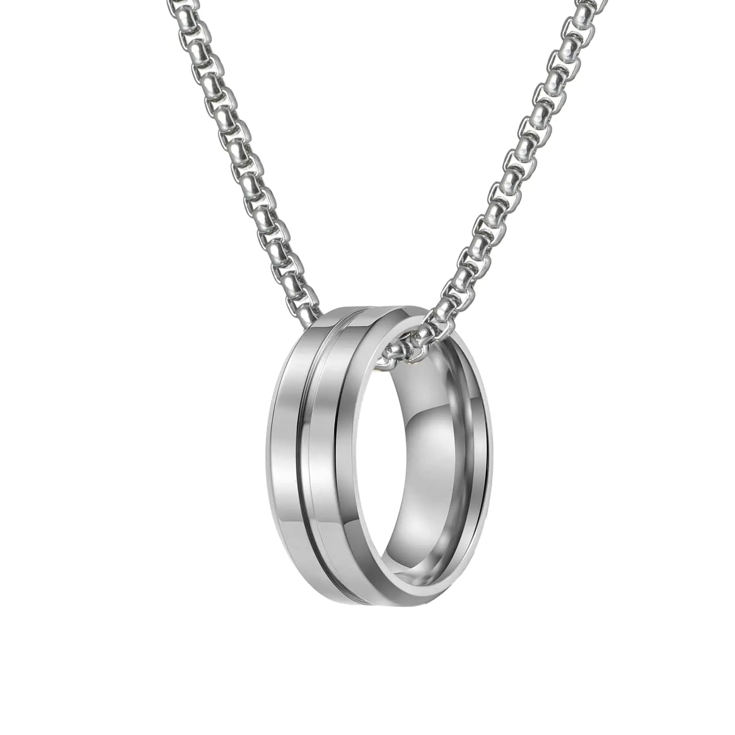 Steel Shine Dean’s Ring and Necklace Set